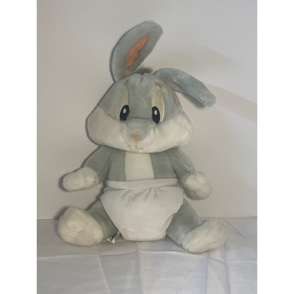 Vintage Warner‎ Bros Studio Store Bugs Bunny Diaper Plush Toy 2000